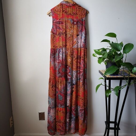 BEAUTIFUL PRINT BUTTON MAXI DRESS BOOHOO SIZE S - Picture 7 of 8